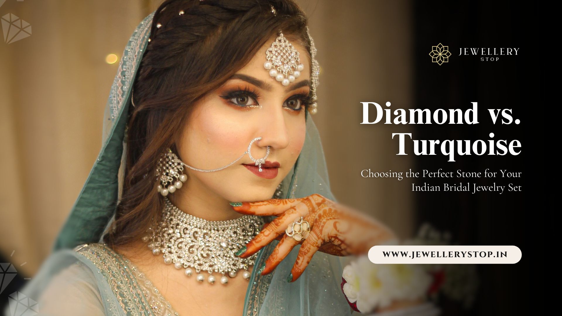 Diamond vs. Turquoise: Choosing the Perfect Stone for Your Indian Bridal Jewelry Set